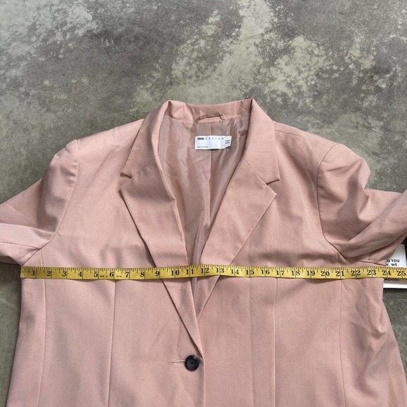 ASOS Blazer Womens 14 Pink Fitted Seamed Single Breasted 2 Button Closure - Picture 2 of 12